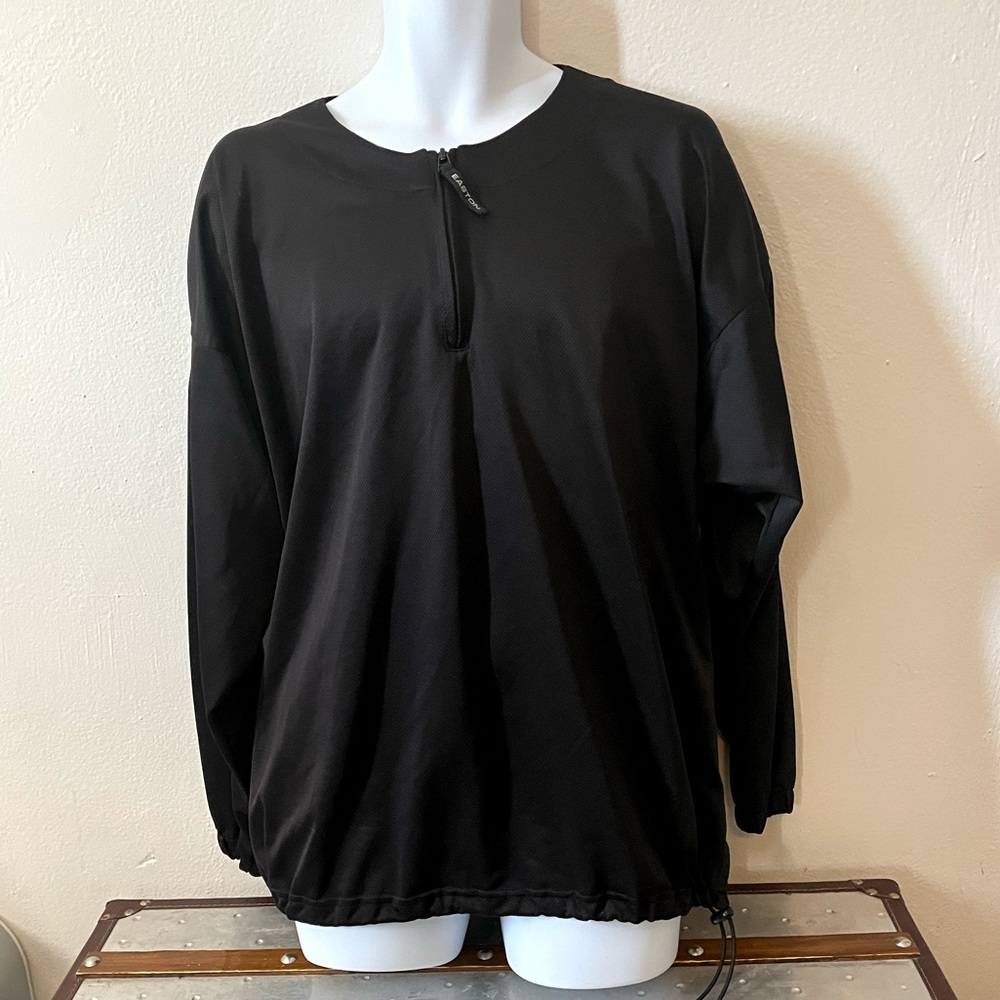 EASTON Baseball Black Mesh 1/4 Zip Pullover X Size : XL